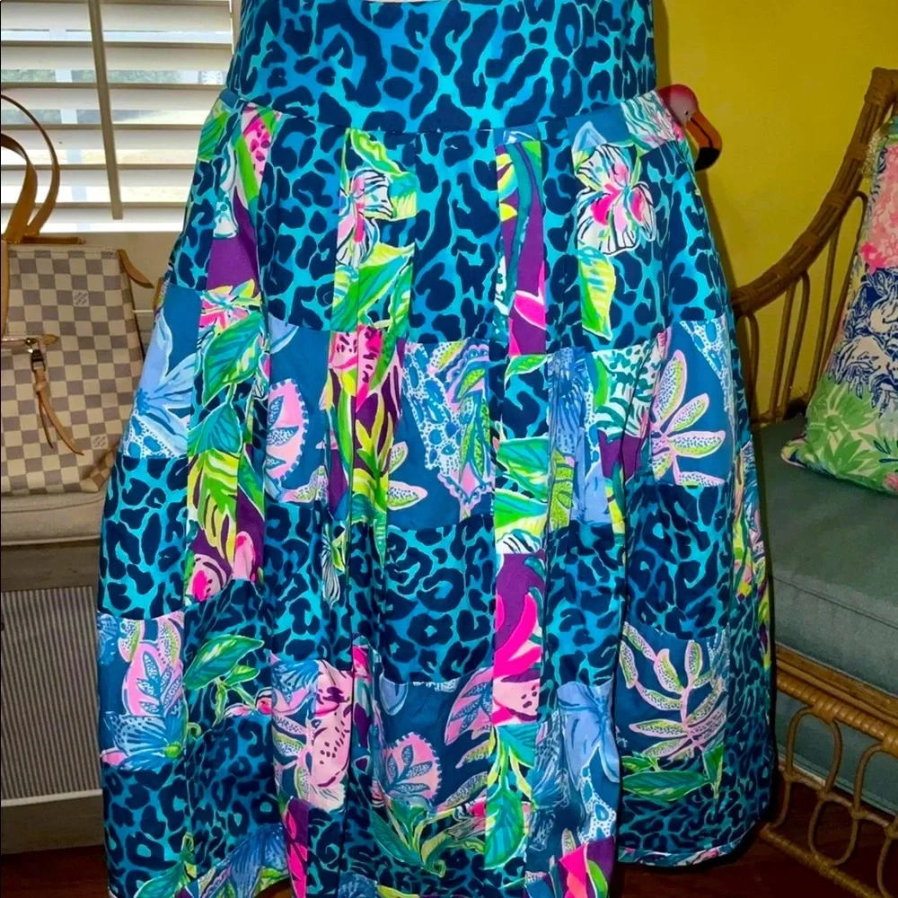 Lilly Pulitzer NWT Bryant Skirt Pop Up Lilly's Party Patch 🦄